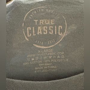 5 Men’s brand new true classic T-shirts. Size XL and XLT.